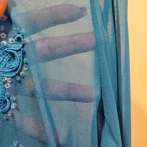 New York & Company 100% Nylon transparent blouse size M - Picture 7 of 10